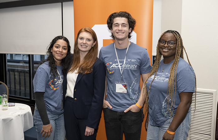 Students pose for a photo.